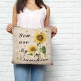 thumbnail image 3 of Throw Pillow Covers 24x24 Inch, Sunflower Decorative Pillow Cases for Couch Sofa Bed, Vintage Botanical Cotton Linen Square Home Decor Pillowcases with Hidden Zipper, 3 of 7