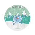 thumbnail image 2 of KDAGR 60 inch Round Beach Towel Blanket Happy Little Yeti Cartoon Mascot Character Jumping Up Open Arms Travel Circle Circular Towels Mat Tapestry Beach Throw, 2 of 2