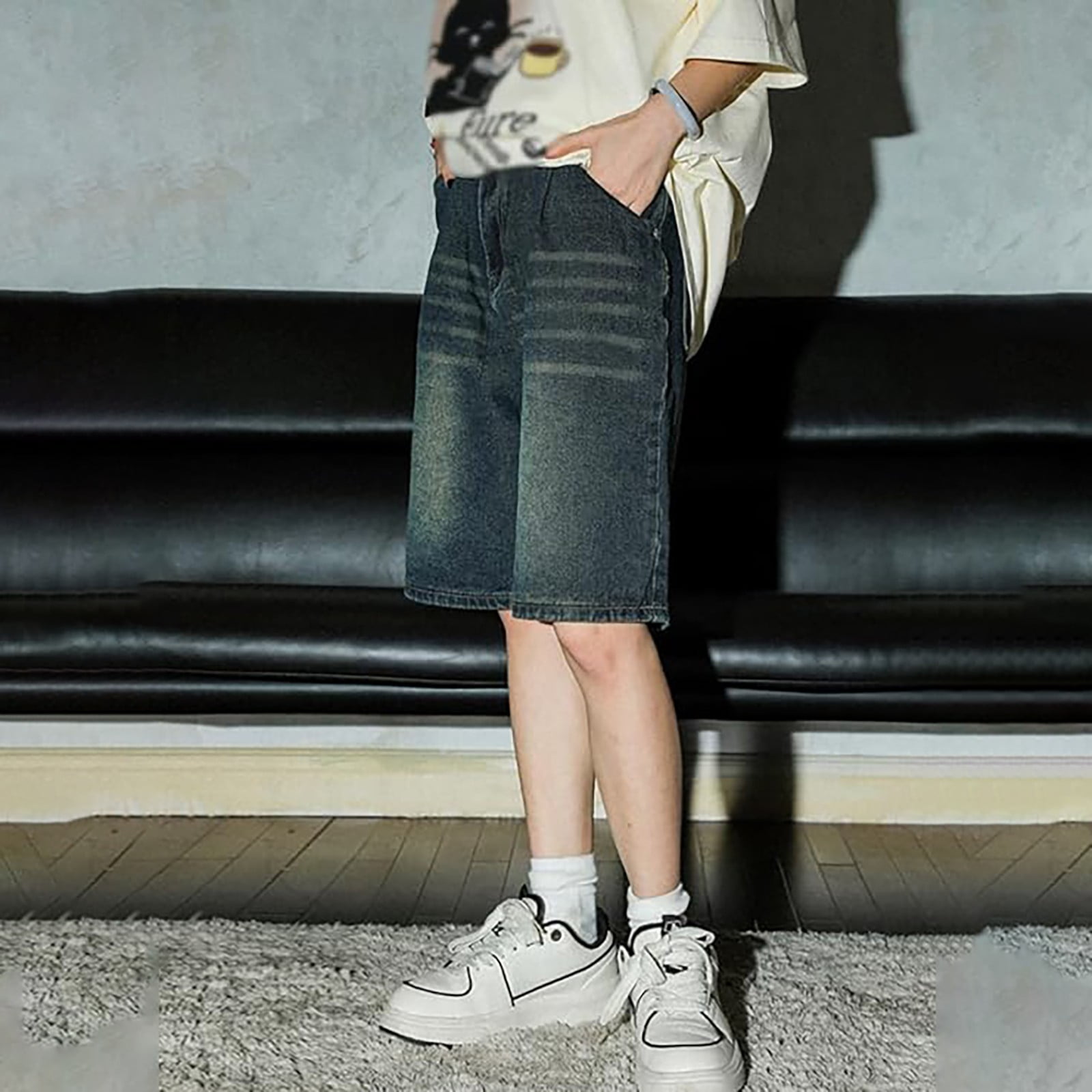 パンツ MAZZ double waist jorts パンツ MAZZ double waist jorts Double Waist Band Denim Jorts
