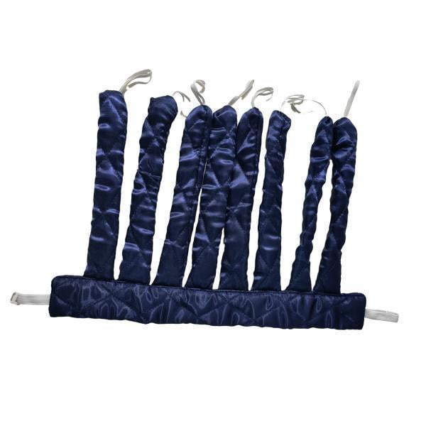 TISHITA 2x Rouleau Sans Chaleur Bandeau pour Cheveux Longs Maison Nuit Boucles Bleu Foncé