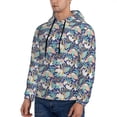 thumbnail image 3 of Naloa Tropical Sloth Men's Casual Hooded Collar Drawstring Hoodies Pullover Sweatshirts Casual Long Sleeve Shirts-4X-Large, 3 of 7