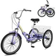 Slsy Adult Folding Tricycles, 7 Speed Folding Adult Trikes, 20 24 26