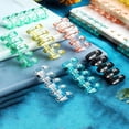thumbnail image 3 of PEACNNG 10pcs Plain Binder Ring 5 Holes Loose-leaf Accessories Plastic Ring Binder Ring Binding Spines Combs 80 / 60 Sheets Capacity School And Office Supplies, 3 of 5