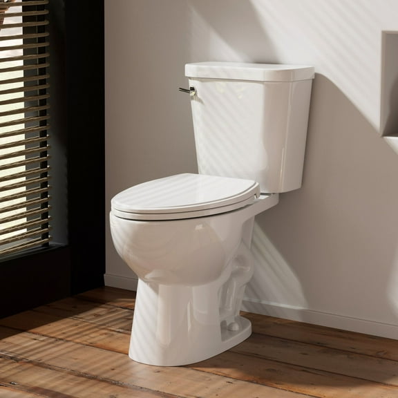 Los Flexi 17" ADA Toilet for Bathroom with Elongated Bowl and Comfort Height, Durable Seat and Powerful Siphon Jet Flush 1.28 GPF, 12" Rough-In