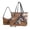 Brown-Chihuahua Heart, variant on Kuiaobaty Butterfly Daisy Galaxy Print Handbag and Wallet Set with Underarm Bag for Women Leather Top Handle Handbag with Zipper Under The Arm Purse Wristlet Wallet for Travel, Blue
