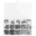 thumbnail image 1 of 140Pcs Key Stock Assortment 10mm x12mmx 16mm x20mm x25mm x30mm Key Stock Keystock Round Ended Feather Key Parallel Drive Shaft Keys Set, 1 of 8