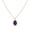 02-Amethyst(February)-Teardrop, variant on Dainty Birthstone Necklace for Women, 14K Gold Plated Necklace with Cubic Zirconia Pendant, Birthday Gifts Jewelry for Women Mothers - May Emerald Teardrop Birth Stone Jewelry