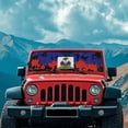 thumbnail image 3 of XYZCANDO Haiti Flags Windshield Sun Shade for Jeep Wrangler JL JLU 2018-2025 / Jeep Gladiator 2020-2025 UV Rays Blocker Sun Visor Shade Keep Vehicle Cool 51.57 in *16.14 in, 3 of 7