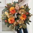 thumbnail image 3 of Corona WANNA-CUL para primavera y otoño de 61 cm con hortensias, peonías y dalias, 3 of 9