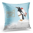 thumbnail image 1 of BSDHOME White Cartoon Creative Start and Idea Concept Penguin Begins to Take Off with the Help of Rocket Flying Pillow Case Cushion Cover 18x18 Inches, 1 of 1