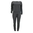 thumbnail image 3 of Leesechin Khaki Pants for Women Tracksuits Sportswear Long Sleeve Pullover Casual Suit on Clearance, 3 of 8