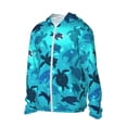 thumbnail image 2 of Sigee World Turtle Day Print UPF50+ Men's Sun Protection Hoodie Shirt SPF UV Shirt Long Sleeve Fishing Outdoor Lightweight, S-3XL, 2 of 9