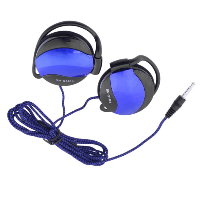 Sidaley Gancho deportivo para la oreja Estéreo acolchado Auriculares sobre la oreja Auriculares con cable trenzado Control de micrófono Cables de audio/vídeo Numero 5