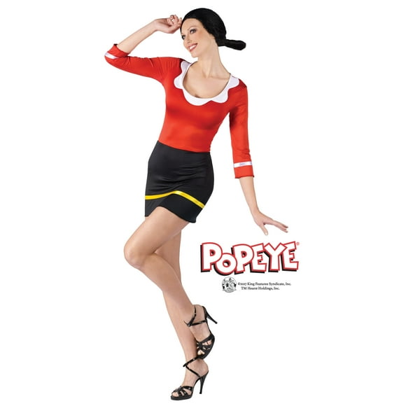 Popeye's Olive Oyl Women's Costume Sexy Licensed Classic Halloween Dress XS-XL