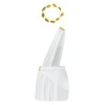 thumbnail image 2 of Sxiwei Mens Ancient Greek Roman Toga Costume One Shoulder Strap Suspender Ruffle Skirt with Headwear White XL, 2 of 7