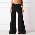 thumbnail image 3 of YUEHUA 2026 Coral Fold Over Yoga Pants, On-Trend Solid Wide Leg Loose Fit Lounge Pants with Ruched Waist Y2k Solid Color Stretchy Loose Gym Lounge Leggings, 3 of 5