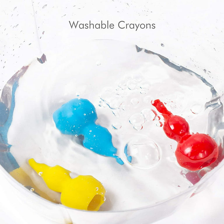Toddler Crayons, Non-Toxic, 12 Colors Washable Safe Edible Crayons Crayons  Finger Grip Pens, Crayons Stackable Toys for Babies, Toddlers, And Children  
