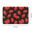 thumbnail image 3 of Front Door Mat Indoor Outdoor Outside Entrance - 16*24in Washable Cute Strawberries Thin Bathroom Rugs Fit Under Door, Bath Rugs for Bathroom, Kitchen Rugs Mats for Floor, 3 of 6