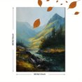 thumbnail image 3 of Mountain River Oil Painting Canvas Print, Suitable for Living Room, Bedroom, Dining Room, Office, Cabin Decor, 3 of 8
