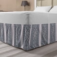 thumbnail image 1 of Mexican Print Bed Skirt, Repeating Vertical Layout of Lines Triangles Soft Tones Ethnic Art Motifs, Elastic Bedskirt Dust Ruffle Wrap Around for Bedding Decor, 4 Sizes, Multicolor, by Ambesonne, 1 of 2