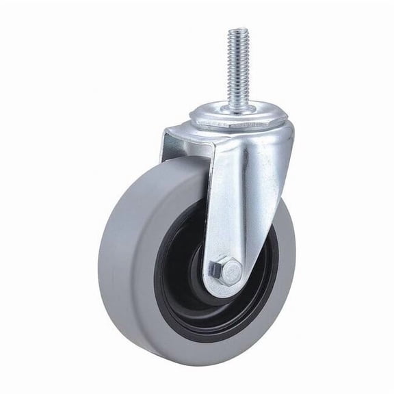Swivel Stem Caster, Polyurthn, 4 in, 275 lb, Core Color: Black 32J888