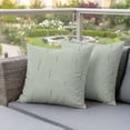 thumbnail image 2 of Outdoor Waterproof Pillow Covers Boho Sage Green Geometric Line Decorative Throw Pillow Protectors,Pillowcase Cushion Cases for Patio Sofa Garden Couch,18x18in,Pack of 2, 2 of 14