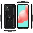 thumbnail image 2 of Kaleidio Case For Samsung Galaxy A32 5G [Hybrid Protector] Rubberized Shockproof [Ring Stand] 2-Piece Armor Cover [Black/Black], 2 of 5