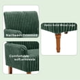 thumbnail image 5 of Silla de acento moderno con 2 "Wide Wale Corduroy, 9" patas de madera maciza, cómodo sillón tapizado en café oscuro para la sala de estar, 5 of 5