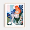 thumbnail image 2 of Work From Home - India Illustration Whimsical Modern Art Floral Fantasy Pop Art Unframed Wall Art Print 11 x 14 inches, 2 of 13