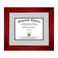 thumbnail image 3 of Single Diploma Frame with Double Matting for 16" x 12" Tall Diploma with Cherry 2" Frame, 3 of 6