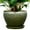 Dark Green, variant on Ordivic 6 Inch Blue Ceramic Planter Pots with Drainage Hole and Saucer, Glazed Flower Pot for Indoor Succulents and Herbs
