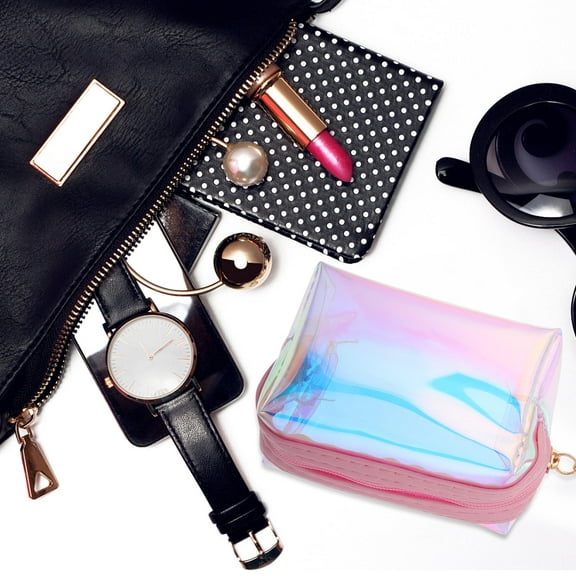 Raindrops Mini Keychain Wallet Transparent Bag Keyring Iridescent Pouch Keyring Small Purse Keychain Purse Key Holder for Home Travel Use