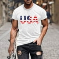thumbnail image 2 of Yghzkop USA Flag 4th July T-Shirts for Men Patriotic Graphic American Independence Day Star Stripes Print Shirt Summer Casual Athletic Fit Quick-Dry Short Sleeve Top for BBQ Party Firework Show, 2 of 5