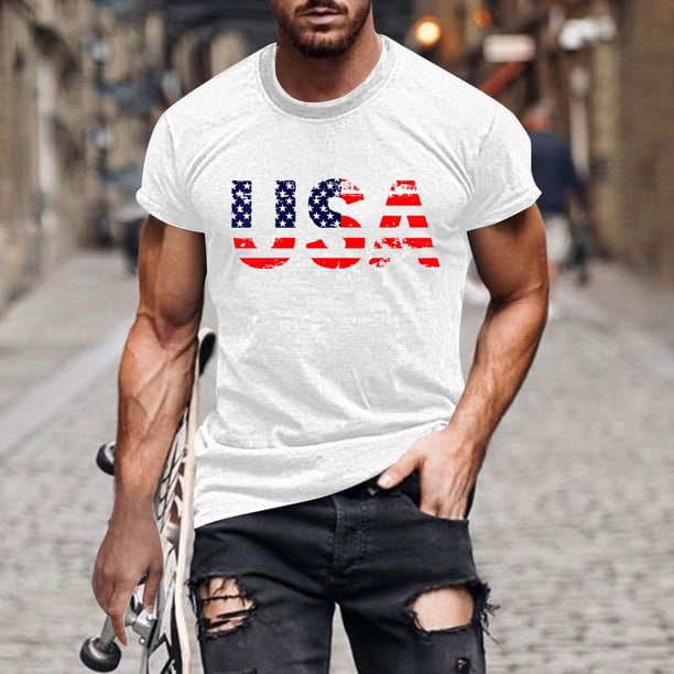 Tops para hombre, blusas y camisas de manga corta con cuello redondo para hombre, jersey informal de moda con estampado para hombre, camiseta de manga corta con cuello redondo, blusa de poliéster para