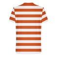 thumbnail image 4 of JSheng Men's Striped T-Shirts Fashionable Short Sleeve Round Neck Loose Comfortable Casual Oversize Pullover Tops for Man A-Orange XL, 4 of 4