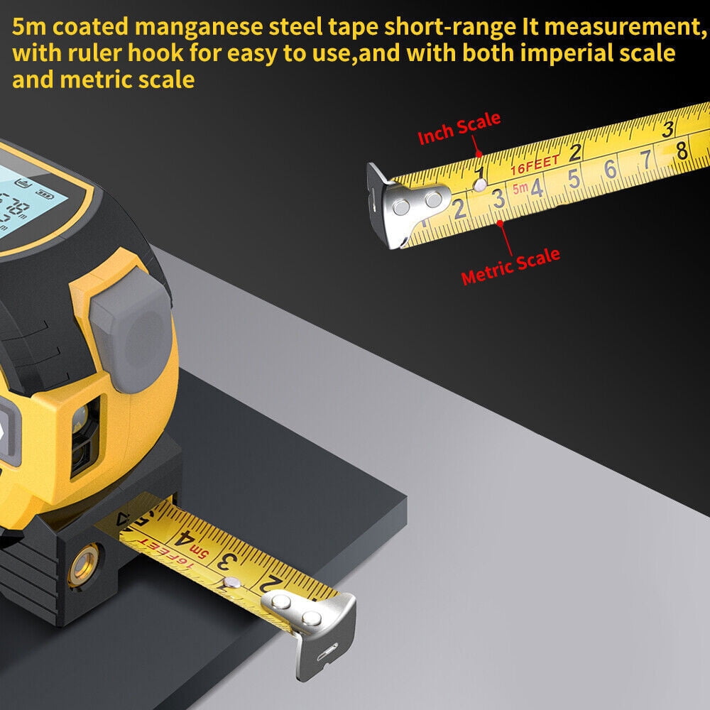 3In1 Laser Tape Measure Laser Rangefinder Digital Tape Range Finder Measure Tool