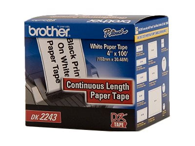 Brother Continuous Length Shipping Label Tape for QL - 1050 - 4in x 100ft Roll - White