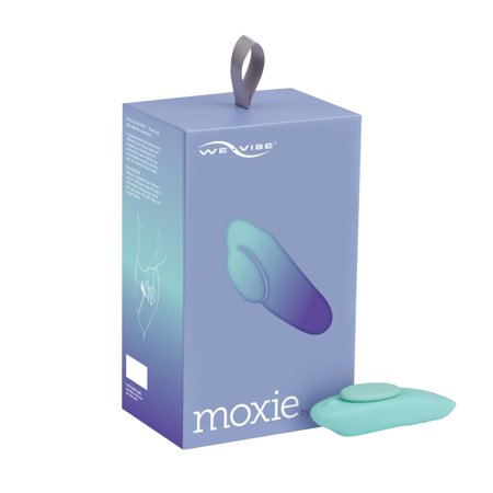 We-Vibe Moxie Wearable Vibrating Stimulator with App and Remote  Aqua