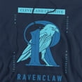 thumbnail image 2 of Harry Potter Ravenclaw Clever and Creative Adult Pull-Over Hoodie, Navy, Small, 2 of 5