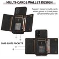 thumbnail image 4 of Design for Samsung Galaxy A53 5G Wallet Case with Tempered Glass Screen Protector PU Leather Credit Card Holder Slot Phone Cases Kickstand Shockproof Protective Cover for Women Men 6.5" Black, 4 of 14