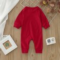 thumbnail image 4 of XDZJLR My First Christmas Baby Boy Outfit Long Sleeve Xmas Letter Prints Jumpsuit Clothes Rompers Red 0-3 Months, 4 of 7