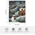 thumbnail image 4 of Throw Blanket Snowman Forest Winter House Bed 80 x 60 Inch Soft Lightweight Fluffy Warm for Sofa Couch All Seasons Cozy Cover Quilt, 4 of 6