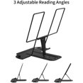 thumbnail image 4 of Metal Book Stand for Desk Adjustable Reading Rest Book Holder Portable Cookbook Documents Sturdy Typing Stand for Recipes (Ivory White), 4 of 7