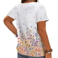 thumbnail image 2 of CLOOCL Plus Size Women Shirts Little Floral 3D Printed Crew Neck Blouse, 2 of 6