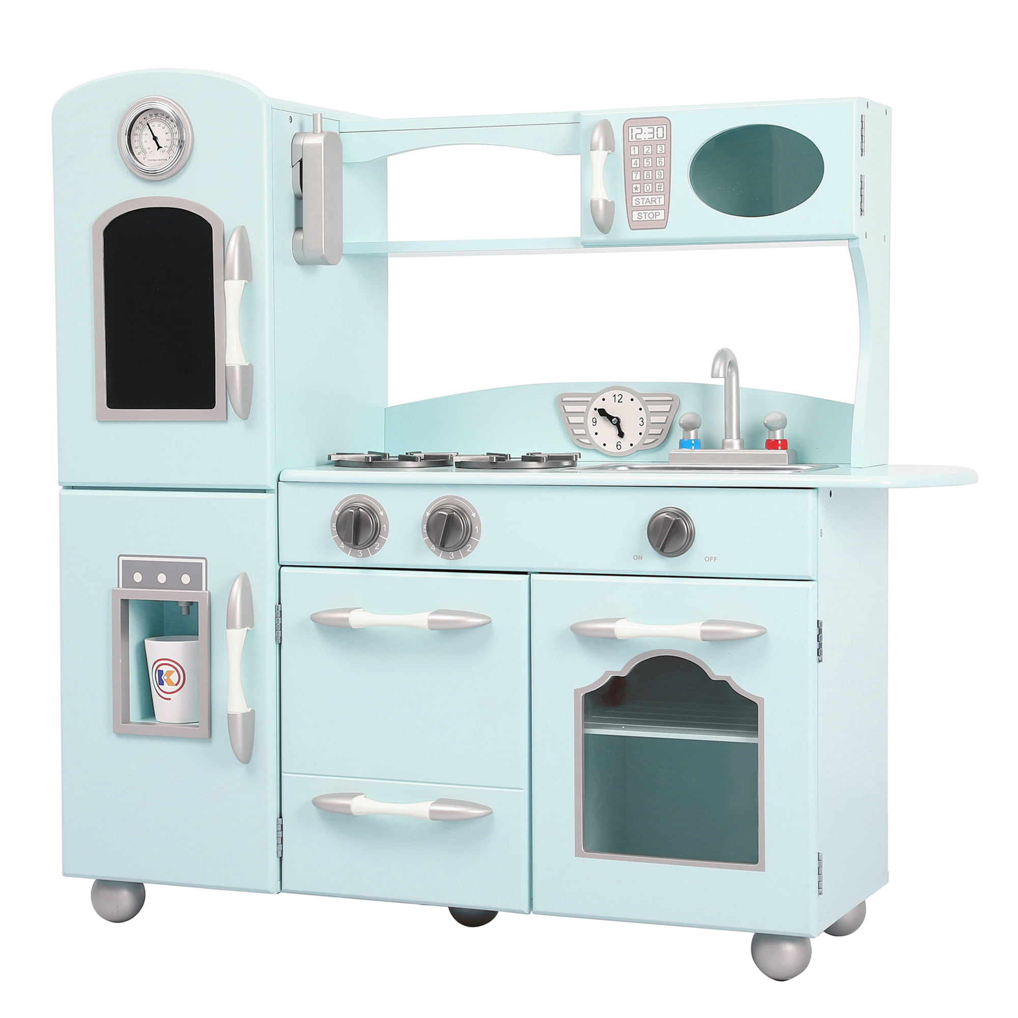 toy kitchen with fridge