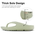 thumbnail image 4 of Litfun Orthotic Flip Flops for Women, Pillow Soft Recovery Thong Sandals Slippers, Summer Beach Shoes with Arch Support, Green, 4 of 8