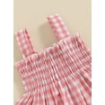 thumbnail image 6 of Musuos Newborn Baby Girls Shorts Set, 3M 6M 12M 18M Sleeveless Plaid Camisole with Elastic Waist Ruffle Shorts Summer Outfit, 6 of 10