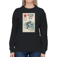 thumbnail image 2 of Sapporo 1972 Olympic Skiing Design Women's Sweatshirt, 2 of 3
