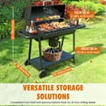 thumbnail image 3 of laraVist Barrel Charcoal Grill with 608.4 SQ In Cooking Area, Adjustable Airflow & Portable Wheels, 3 of 8