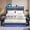 Gray, variant on Amuzer Queen Size Bed Frame with Drawers, Upholstered Headboard with Charging Station and LED Lights, Gray